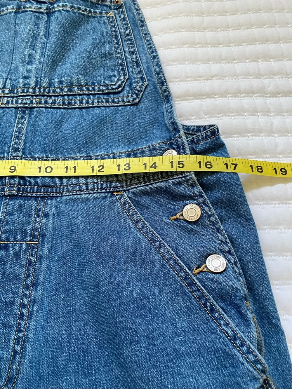 GAP Blue Denim Bibbed Overalls Women’s Size Small
